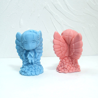 Moule en silicone Fille ange avec ailes, motifs uniques personnalisés pour la fabrication artisanale de savons, bougies, résines et bonbons