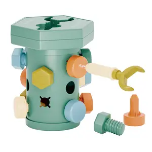 工具套装玩具匹配假装游戏玩具模型构建工具包磁性螺丝罐模型幼儿