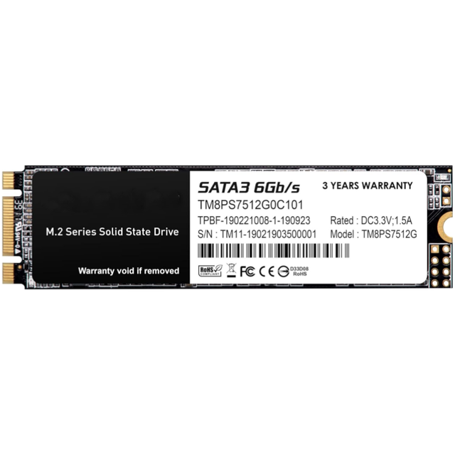 High-Speed 2280 512GB SSD M.2 Series Solid State Drive for Desktop Laptop Internal M.2 SATA III SSD 6GB/S Hard Disk New