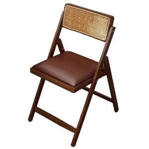 Foldable bar <b>stool</b>, modern minimalist style, solid wood bar <b>stool</b>, restaurant rattan back chair. - Product Image 5
