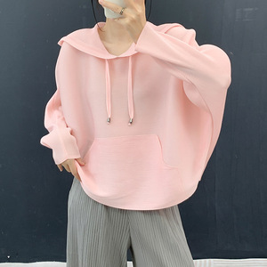 Suéter de Manga Larga con Bolsillo Canguro, Estilo Minimalista Otoñal, Tejido 100% Poliéster de Color Sólido, Marca PY Miyake - Product Image 6