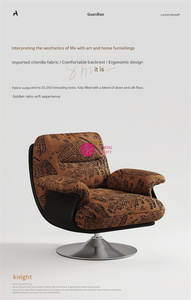Sillón Giratorio Individual de Tela para Oficina en Casa, Estilo Moderno, con <span class=keywords><strong>Relleno</strong></span> de Espuma, Diseño <span class=keywords><strong>Nórdico</strong></span> Minimalista, Venta al Por Mayor Yicheng - Product Image 2