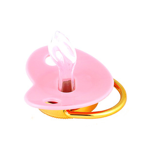 Designer di fabbrica <span class=keywords><strong>rosa</strong></span> Bling ciuccio Clip-lettere di diamanti, perle di vetro, collana di lusso massaggiagengive ciuccio - Product Image 4