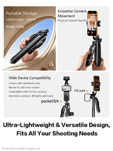 Trípode Selfie Stick Automático UGREEN LP1017 de 1.65M con Control Remoto Bluetooth, Soporte para Teléfono para Vlogs y Conciertos - Product Image 3