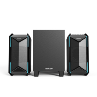 Altavoz Activo para Juegos 2.1 Canales con Subwoofer Inalámbrico, Sonido Multimedia Activo para Computadora, Uso en Exteriores y Teléfono Móvil