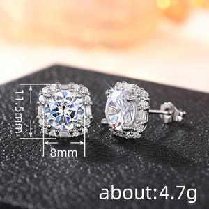 Orecchini E3408 in Oro Bianco con Diamanti Taglio Brillante Rotondo Colore D Certificati GIA Stile Classico da Donna per Fidanzamento - Product Image 6