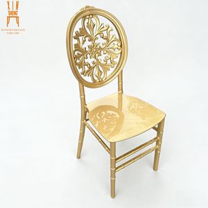 Chaise ronde blanche <span class=keywords><strong>à</strong></span> motif, en polypropylène, au meilleur prix, <span class=keywords><strong>pour</strong></span> <span class=keywords><strong>mariage</strong></span>, dîner, événement, fête et banquet - Product Image 1