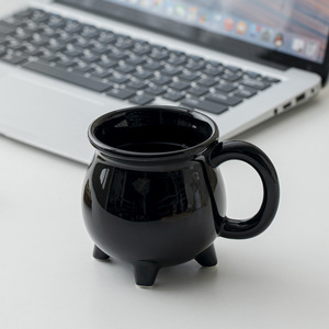 <span class=keywords><strong>Taza</strong></span> de Café de Bruja de Halloween, <span class=keywords><strong>Taza</strong></span> de Cerámica de Tres Patas, Linda <span class=keywords><strong>Taza</strong></span> de <span class=keywords><strong>Caldero</strong></span> Negra, Regalo Creativo - Product Image 3