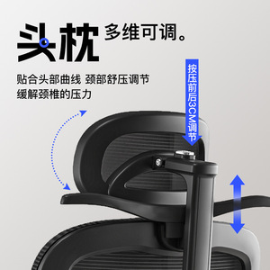 LingTuo Ergonomic Office <b>Chair</b> Arch Leg Lumbar Support Swivel Computer <b>Study</b> <b>Chair</b> - Product Image 3