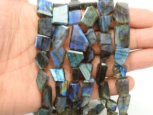 Mayorista de Labradorita 100% Natural, Piedras Facetadas, Multicolores, Brillantes, Hechas a Mano, Corte Escalonado, Hilo de 14 Pulgadas, Cuentas de 16-8 mm - Product Image 3