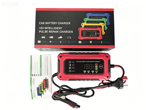 Cargador de Batería Eléctrico de 12V para Auto y Moto, 12V 6A 90W, Protección Contra Sobretensión, Reparación Automática por Pulsos para Baterías de Plomo-Ácido y LiFePO4 - Product Image 3