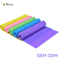 Bandes de résistance TPE PINJIAN de 1,5/1,8/2 m de long pour l'entraînement de la force des hanches, l'étirement, le Pilates, bandes plates de résistance