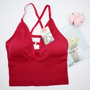 Canottiere da donna Sexy canottiere imbottite al petto per le donne che indossano biancheria intima per il Fitness Bralette Crop Top nuovo - Product Image 2