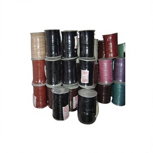Cordon en cuir rond de différentes tailles avec apprêts métalliques 1mm 2mm 3mm 4mm 5mm 6mm 8mm, 65 couleurs disponibles pour la fabrication de bijoux - Product Image 1