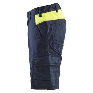 BLAKLADER - 144618328633C58 Pantalones cortos industriales elásticos Azul marino oscuro/amarillo de alta visibilidad-EAN 7330509888896 ROPA DE TRABAJO DE LA HI-VIS - Product Image 3