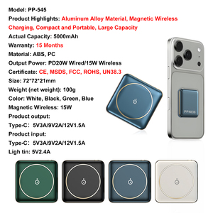 Nouvelle Arrivée OEM – Mini <span class=keywords><strong>Batterie</strong></span> Externe Magnétique Portable Sans Fil pour Téléphone – Station d'Alimentation 10000 mAh – Chargeur Rapide Powerbank pour Téléphone - Product Image 6