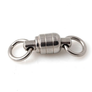 Connecteur pivotant de pêche en haute <span class=keywords><strong>mer</strong></span>, pièces, roulement à billes en acier inoxydable, avec anneau solide soudage - Product Image 2