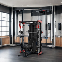 Machine Smith multifonctionnelle réglable Freeman tout-en-un en acier durable pour la maison – Équipement de musculation pour la poitrine, les bras, les jambes et l'entraînement complet du corps