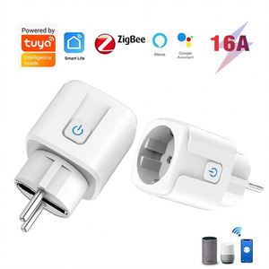 Tuya ZigBee 3.0 Ổ cắm thông minh EU cắm 16A 220V Outlet Adapter với Power Monitor không dây điều khiển từ xa hoạt động Google nhà Alexa - Product Image 2