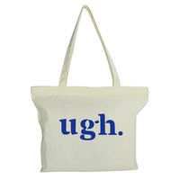 Op maat gemaakte ecovriendelijke casual katoenen tote bag met ritssluiting, schouderband en multifunctioneel gebruik