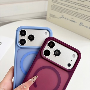 เคสโทรศัพท์แม่เหล็กแบบด้านโปร่งแสงสำหรับ iPhone 17 12 13 Pro Max 14 15 16 Plus รองรับการชาร์จไร้สาย ป้องกันการกระแทก ขายส่ง - Product Image 6
