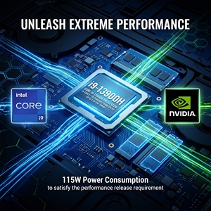 <span class=keywords><strong>Ordinateur</strong></span> portable haute performance Intel Core I9 13900H RTX 4060, <span class=keywords><strong>ordinateur</strong></span> portable de jeu, 16 pouces, DDR5, vente en gros, fourniture d'usine - Product Image 2
