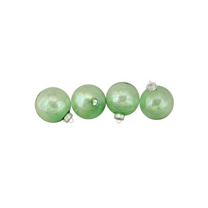 Adornos Navideños de Bolas de Cristal Esmerilado Verde Colgantes, Hechos a Mano y Personalizados - Product Image 3