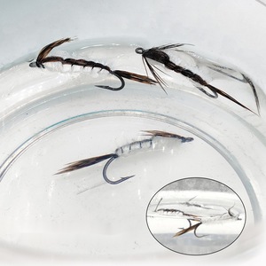 OEM 23,5 mm 6 #   Leurre de pêche à la mouche Hexagenia Nymph à anneau barbelé, à coulée lente, avec caractéristiques naturelles, pour la pêche à la truite et au bar - Product Image 6