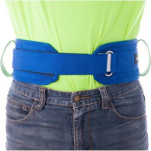 Cinturón de Transferencia para Pacientes, Ayuda para Caminar con Asas, Nailon Azul, Hebilla Metálica, Soporte Lumbar, Talla L - Product Image 1