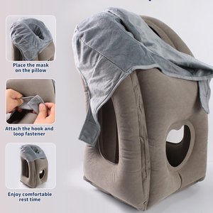 Almohada de <span class=keywords><strong>viaje</strong></span>, almohada de vuelo inflable, almohada de cuello esencial para viajar <span class=keywords><strong>en</strong></span> avión - Product Image 2
