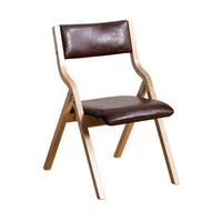 Chaises de salle à manger en bois de style rétro design pliable pour cuisine famille apprentissage thé boutiques jeux de société meubles de restaurant