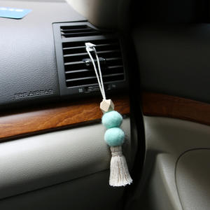 Porte-clé en macramé avec breloque en feutre, pendentif de sac de voiture, décoration murale de parfum, ornement coloré, pendentif de diffuseur de voiture - Product Image 3