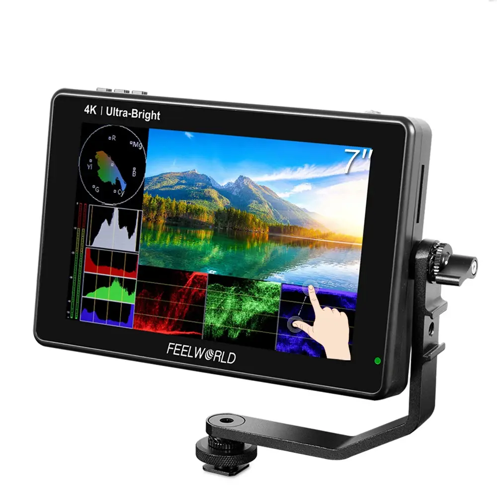 Voor Feelworld Lut 7S Pro 7 Inch 2200Nits 3d Lut Touch Screen Dslr Camera Field Director Ac Monitor 4K Input Output Voor Gimbal