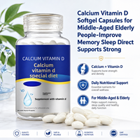 Capsules molles de calcium et vitamine D pour personnes d'âge moyen et âgées - Améliore la mémoire et le sommeil, soutient directement la force