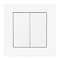 Interrupteur mural double à 2 boutons, 2 voies, blanc, double commande, panneau d'interrupteurs électriques