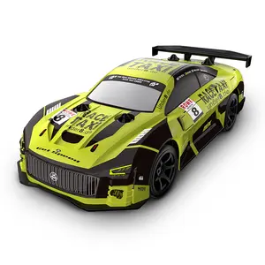 Gran oferta RC Racing Car 4WD Control remoto eléctrico colorido luz fría 360 rotación a la deriva coche de carreras RC de alta velocidad