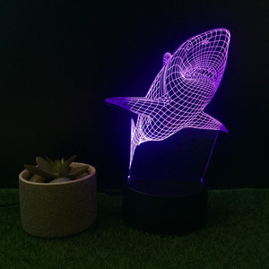 Soddisfare il desiderio di stretto contatto <span class=keywords><strong>con</strong></span> sharks feroce di bell'aspetto 3D della luce di notte - Product Image 2
