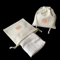 Pochettes personnalisées en gaze de coton pour kits de bébé, sacs à cordon en coton pour maillots de bain avec votre design