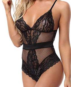 Kinseno Femmes <span class=keywords><strong>Sexy</strong></span> Une Pièce Résille Dentelle Body Corset Vintage Plus-Size <span class=keywords><strong>Lingerie</strong></span> Ensemble Chic Barboteuse S-4XL - Product Image 2