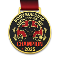 Médailles de musculation en métal de qualité supérieure, médailles et trophées sportifs, fournisseur d'usine OEM pour médailles sportives en métal