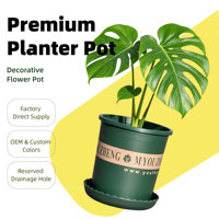 Pot Bunga Plastik PP Ekstra Besar Tebal Kapasitas 31.12L Lubang Drainase Desain Minimalis Paket Grosir untuk Rumah & Taman