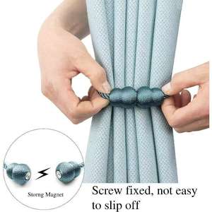 Offre Spéciale bureau et salon porte-rideaux magnétiques longs dos d'<span class=keywords><strong>attache</strong></span> en polyester à la mode avec boucle à la mode pour un usage domestique - Product Image 5