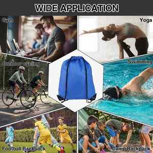 Wholesale Promotional Polyester Nylon Drawstring 34cm Shop Sports <b>Backpack</b> Customized Draw String Bags - Product Image 5