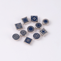Boutons-pression carrés de luxe en alliage de zinc plaqué or et argent pour Abaya, vêtements traditionnels, design personnalisé, Moyen-Orient, écologiques, tendance