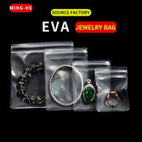 Sacs à fermeture éclair de petite taille de haute qualité en gros de l'usine chinoise, sacs de rangement pour bijoux en EVA sur mesure, pochettes à fermeture éclair avec logo