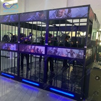 9D VR capsule spatiale VR simulateur de prise de vue 4 lunettes multijoueurs avec Cage