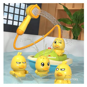Samtoy vui vịt xuồng máy điện Xoay Phun hồ bơi Đồ chơi bé bong bóng tắm đồ chơi với vòi hoa sen đầu - Product Image 1