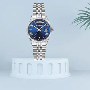 Relojes Mecánicos Clásicos para Mujer con Caja de Acero Inoxidable y Cristal de Zafiro, Movimiento Automático Japonés, Correa de Cuero, Ventana de Calendario y Día de la Semana - Product Image 3