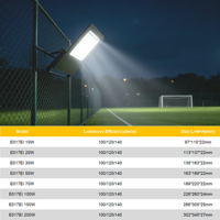 OUTLUX E017 100W Reflector de Alta Calidad para Estadios, Negro, IP65 Impermeable, Reflector LED para Exteriores