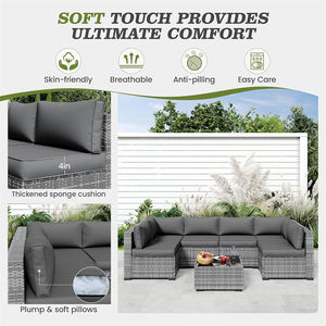 Coussins de meubles de patio étanches à la pluie en mousse haute densité durable OEM 120x60 cm <span class=keywords><strong>Coussin</strong></span> de canapé d'extérieur <span class=keywords><strong>pour</strong></span> chaises en osier - Product Image 3